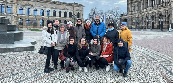 team picture of training’s participants and project’s partners in the city centre of Dresden, Germany.
