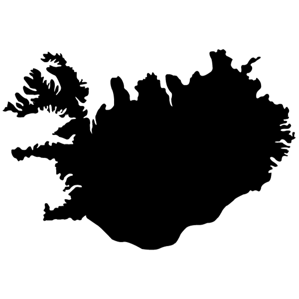 Iceland Map outline 